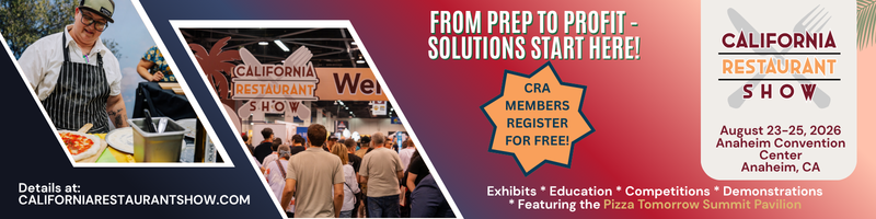 From Prep to Profit - Solutions Start at the California Restaurant Show. CRA Members Receive Unlimited Free Registrations. Use Your CRA Member ID when Registering.