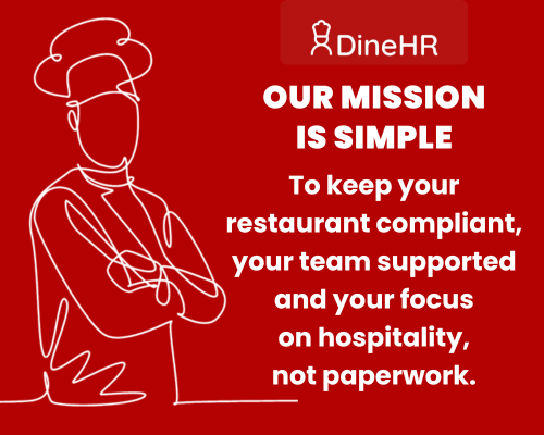OUR MISSION IS SIMPLE: To keep your restaurant compliant, your team supported, and your focus on hospitality, not paperwork.