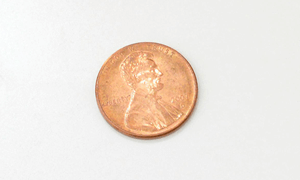 Penny on a table